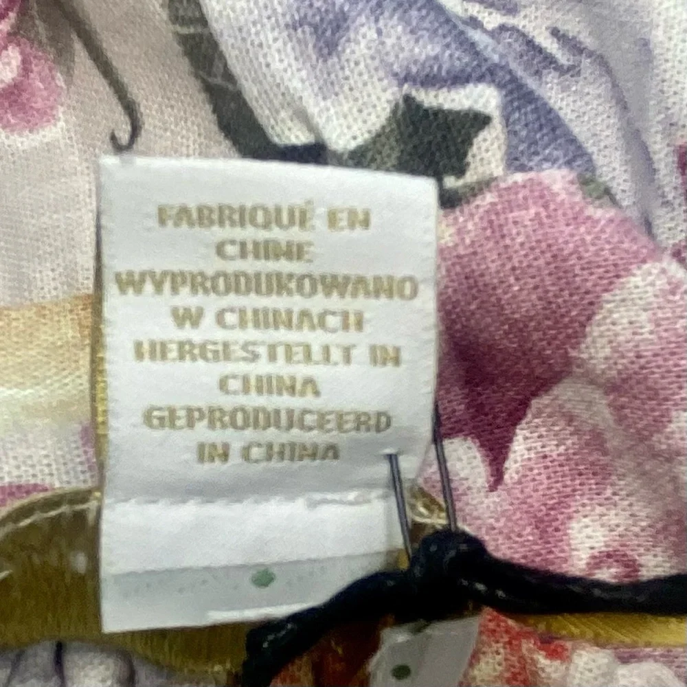 House of Harlow 1960 NWT Linen Blend Floral Adjustable Tie Maxi Dress Size Large - Picture 12 of 16